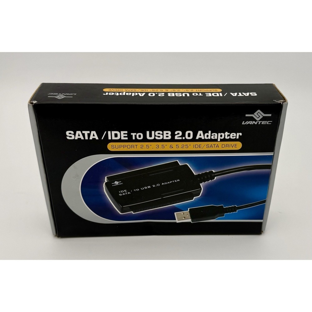 Vantec SATA IDE to USB 2.0 Adapter CB-ISATAU2 for 2.5 3.5 5.25 Inch Drives